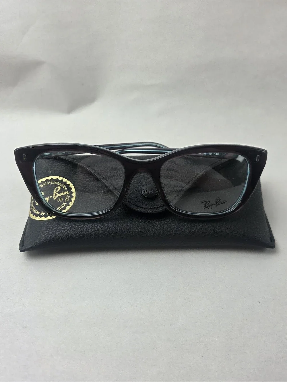 Ray-Ban RB5433 8366 52/19/140 OPTICS Polished Black On Transparent Blue